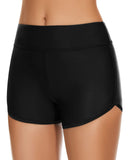 1 x RAW Customer Returns WOWENY Women s Swim Shorts High Waist Bikini Shorts Swim Pants Women Surfing Swimsuit with Elastic Waistband 1-Black S - RRP €24.0