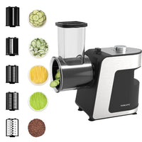 1 x RAW Customer Returns SOKANY 1000W electric vegetable cutter, 5 in 1 electric vegetable slicer, electric shredder with 5 interchangeable drum blades, cheese grater, easy to clean, grater for fruit and vegetables - RRP €75.62