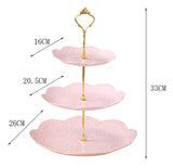 1 x RAW Customer Returns 3 Tier Cupcake Stand Dessert Stand Cookie Trays Plastic Dessert Serving Tray for Birthday Home Party Pink 2 Pack  - RRP €21.99