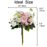 1 x Brand New Inweder Bouquet Bridal Bouquet Peony Artificial Flowers 24 Pcs Fake Flower Ball Pink White Silk Flowers for Wedding Decoration Table Home Party Wedding Flower Ball Decoration Living Room - RRP €89.96