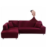 1 x RAW Customer Returns Jaotto Sofa Covers Sofa Cover Elastic Spandex Stretch Sofa Covers Couch Cover for L-Shaped Sofa Universal Washable Sofa Cover 2 Pack Anti-Slip 3 Seater 3 Seater, Bordeaux  - RRP €58.99