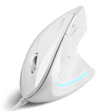 1 x RAW Customer Returns Perixx PERIMICE-513W Vertical Wired USB Mouse, White 6 Buttons with 1000 1600 DPI Right-Handed Design - RRP €17.99