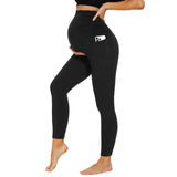 1 x RAW Customer Returns DDOBB Women s Maternity Leggings with Pockets High Waist Maternity Trousers Opaque Pregnancy Leggings Soft Elastic Maternity Fashion Home Yoga Sports Black, M  - RRP €16.99