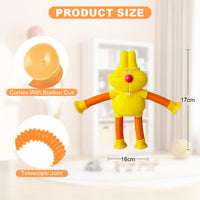 1 x Brand New 4 Pieces Telescopic Suction Cup Toys, Telescopic Suction Children s Toy, Suction Cup Toy Bathtub Toy, Pop Tubes Sensory Toy, Educational Stress Toy for Children - RRP €12.28