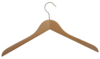 1 x RAW Customer Returns HAGSPIEL wooden coat hangers, 12 pcs. coat hangers made of beech wood, natural varnish water-based varnish , silver-colored rotating metal hook, Made in Austria beech wood coat hangers  - RRP €31.9