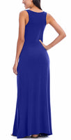 1 x RAW Customer Returns EXCHIC Women Casual Solid Sleeveless Maxi Dress Summer Sexy Beach Tank Top Dresses M, Royal Blue  - RRP €33.23