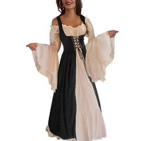 1 x RAW Customer Returns Aibaowedding Renaissance Dress Women Medieval Dress Medieval Costumes Women A-black, Small Medium  - RRP €46.38