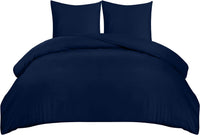 1 x RAW Customer Returns Utopia Bedding Duvet Cover Bed 105 - Microfiber Duvet Cover Set 200x200 cm and 2 Pillowcases 80x80 cm Navy Blue  - RRP €19.12