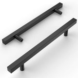 1 x RAW Customer Returns Amerdeco 10 pieces furniture handles stainless steel black cabinet handles kitchen handles 160 mm hole spacing drawer handles drawer handles handles for kitchen cabinets wardrobe UK0014 - RRP €25.99