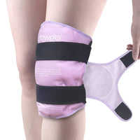 1 x RAW Customer Returns NEWGO Cooling Cuff Knee Cooling Bandage, Reusable Gel Cold Pack Knee Wrap Around Entire Knee for Knee Replacement Surgery, Knee Ice Pack for Knee Pain Relief, 1 Pack Purple  - RRP €25.99