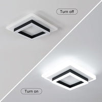 1 x RAW Customer Returns DELIPOP Modern LED Ceiling Light, 30W 3375LM Square Ceiling Lamp LED Indoor Made of Acrylic, Cold White 6500K White Ceiling Lights, Creative Ceiling Lighting Lamp for Hallway, Balcony, Kitchen, 30cm - RRP €38.27