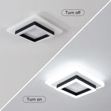 1 x RAW Customer Returns DELIPOP Modern LED Ceiling Light, 30W 3375LM Square Ceiling Lamp LED Indoor Made of Acrylic, Cold White 6500K White Ceiling Lights, Creative Ceiling Lighting Lamp for Hallway, Balcony, Kitchen, 30cm - RRP €38.27