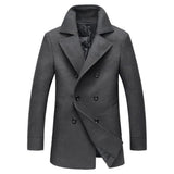 1 x RAW Customer Returns Oralidera Men s Winter Coat Medium Length Wool Coat Business Men s Coat Overcoat Trench Coat Windbreaker Jackets Double Breasted Winter Jacket for Business Leisure, Grey, XL - RRP €63.42