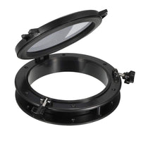 1 x RAW Customer Returns SparY Porthole 21cm Durable Round Window Easy Install Accessories Hatch Pre-Drilled ABS Car Black Universal Opening - RRP €39.99