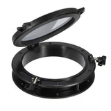 1 x RAW Customer Returns SparY Porthole 21cm Durable Round Window Easy to Install Accessories Hatch Pre-Drilled ABS Car Black Universal Opening - RRP €39.31