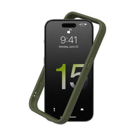 1 x RAW Customer Returns RhinoShield Bumper Case compatible with iPhone 15 Pro Max CrashGuard - Shock-absorbing protective case in a slim design - 3.5 meter drop protection - Camo Green - RRP €28.22