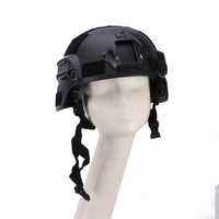 1 x RAW Customer Returns MICH2000 Style Tactical Helmet, Lightweight Tactical Helmet, Safety Tactical Version Helmet with LVN Mount Side Rails, Military Style Protective Helmet for Airsoft Paintball Tactical Military Black  - RRP €28.16