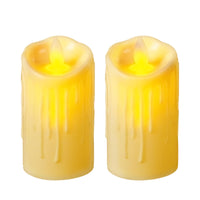 1 x Brand New Yaasier Set of 2 Electronic Candle Lights, Flameless Candles, Warm White Light Battery Candles, Decorative LED Candles for Dinner, Birthday, Party, Bedroom - RRP €20.4