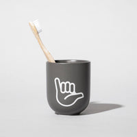 1 x RAW Customer Returns FYNGERS MIDDLE FINGER Mug with hand sign Grey Matte porcelain mug Perfect coffee mug or tea cup Great gift - RRP €16.87