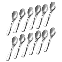 1 x RAW Customer Returns Coffee spoon 12 pieces premium teaspoon, espresso spoon, dessert spoon, hand polished, dishwasher safe, stainless steel, length 13.5 cm 5.32 inches  - RRP €7.04