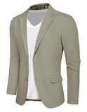 1 x RAW Customer Returns PaulJones Jacket Men s Sporty Modern Lightweight Jacket Slim Fit Blazer XXL Khaki Green 571S24-5 - RRP €65.56