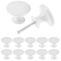 1 x RAW Customer Returns TsunNee Vintage Style Cabinet Knobs, Chic Drawer Knobs, Antique Kitchen Cupboard Handles, 30mm Round Furniture Door Knobs, White, 24pcs - RRP €15.16