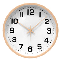 1 x RAW Customer Returns ALEENFOON 10 inch wooden clock modern quiet wall clocks table clock for living room kitchen without ticking noises indoor clock non-ticking wall clocks hanging clock white 2  - RRP €25.78