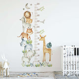 1 x Brand New Hava Kolari Wall Sticker Child Wall Decal Murals Growth Measuring Bar Forest Animals Giraffe Zebra Fox Wall Sticker Decoration Baby Room Girl Boy Children - RRP €14.11