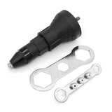 1 x RAW Customer Returns DingGreat Cordless Rivet Gun, Pistol Drill Power Tool Kit, Rivet Adapter Insert Hand Nut, Black - RRP €18.79