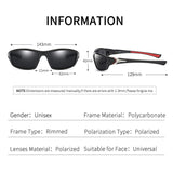 1 x RAW Customer Returns HGDGears Polarized Sports Sunglasses for Men Outdoor Cycling Driving Golf Running Fishing Tr90 Superlight Frame Eyewear Sun Glasses UV400 Black-Red  - RRP €18.14