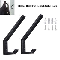 1 x RAW Customer Returns SMTHOME 2PCS Motorcycle Helmet Holder Hook Jacket Bags Wall Mount Display Rack Hanger - RRP €8.49