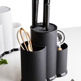 1 x Brand New DOITOOL Knife Knife Block Kitchen Utensil Holder Set with Block Knife Storage Holder Kitchen Flatel Holder Utensils Organizer for Kitchen Worktop Black Children Utensil Holder Kitchen - RRP €33.94