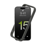 1 x RAW Customer Returns RhinoShield Bumper Case compatible with iPhone 15 CrashGuard - Shock-absorbing protective case in a slim design - 3.5 meter drop protection - Graphite - RRP €27.99