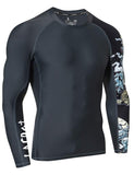 1 x RAW Customer Returns LAFROI Men s Rash Guard Long Sleeve UPF 50 Compression Shirt CLYYB Asym Werewolf 3XL - RRP €24.99