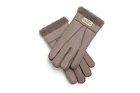 1 x RAW Customer Returns YISEVEN Men s Winter Lambskin Sheepskin Leather Gloves Warm Fur Cuff Thick Wool Lined and Robust Heated for Winter Cold Weather Dress Driving Work Gifts, Dark Taupe M - RRP €29.03