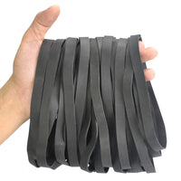 1 x RAW Customer Returns WANTOUTH 35 Pieces Black Rubber Bands 10 mm Wide Elastic Stationery Rubber Bands Stationery Rubber Bands for Home Office Schools Trash Can File Organization - RRP €12.59