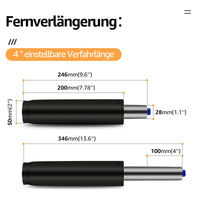 1 x RAW Customer Returns Mastery Mart Gas Strut Gas Lift Total Length 246mm - 346mm Piston Length, 100mm Travel Length, 7.78 200mm Replacement Gas Strut Cylinder Gas Spring for Office Chair Black Universal Size - RRP €20.16