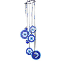 1 x RAW Customer Returns Blue Evil Eye Hanging Decoration Ornament Metal Wind Chimes for Home Garden Decoration Evil Eyes  - RRP €17.14