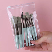 8 x Brand New Makeup brushes set, 8-piece makeup brushes, brush kit for Foundation Blush Powder Eyeshadow Eyebrows Green  - RRP €63.36