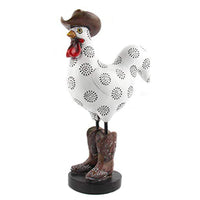 4 x Brand New Liffy Resin Rooster Garden Ornaments Outdoor, Indoor Home Decor Figurines, Funny Farm Animals Decorations, Outside Yard Art Chicken Decorative Statues for Patio, Lawn, Living Room, Bedroom - RRP €138.44