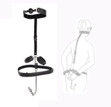 1 x RAW Customer Returns SeLgurFos Bondage Set with Anal Ball, Adjustable Collar Handcuffs Anal Hook Wrist Neck Restraint SM Bondage Gag Sex Toy for Couples L  - RRP €33.88