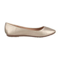 1 x RAW Customer Returns Elara Damen Ballerina Bequeme Slip Ons Flach Chunkyrayan DY-10A Gold-37 - RRP €20.03