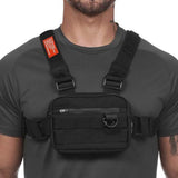 1 x RAW Customer Returns Wopohy Waist Pack Waist Bag Radio Pocket Chest Pocket for Outdoor Fitness Jogging - RRP €19.27