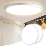 1 x RAW Customer Returns slochi 2 pieces LED ceiling light, 24W 2050LM ultra thin ceiling lamp flat diameter 23x2.3cm, 4000K natural white, LED ceiling light round for bedroom, living room, bathroom, balcony, hallway, kitchen - RRP €33.71