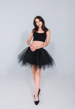 9 x Brand New Tmade women s tulle skirt, 50s rockabilly petticoat, women s tutu petticoat, short ballet dance dress, ball gown evening dress, puffy cosplay skirt, black - RRP €163.26