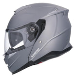 1 x RAW Customer Returns Shiro Helmet Modular Helmet FF950 Discover Titanium Matte M 57 58  - RRP €104.14