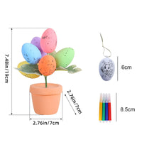 17 x Brand New Goujfol Easter eggs potted plants, Easter decoration Easter eggs for hanging Easter eggs decoration, artificial Easter tree Easter eggs for painting Easter crafts children, Easter flower pot indoor - RRP €346.8