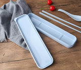 1 x Brand New CHUANGOU Large Portable Cutlery Box 3Pcs Fork Spoon Storage Box for Travel Camping Outdoor Picnic 24.7cm 6cm 3cm  - RRP €11.99