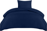 1 x RAW Customer Returns Utopia Bedding Duvet Cover Bed 90 - Microfiber Duvet Cover Set 135x200 cm and 1 Pillowcase 50x75 cm Navy Blue  - RRP €14.94