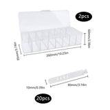 1 x Brand New MAX COOK Pack of 2 Cable Storage Box Cable Organizer Box with Lid and 20 Cable Ties 8 Compartments Clear Plastic Cable Storage Box for Worktop Organizer - RRP €19.75